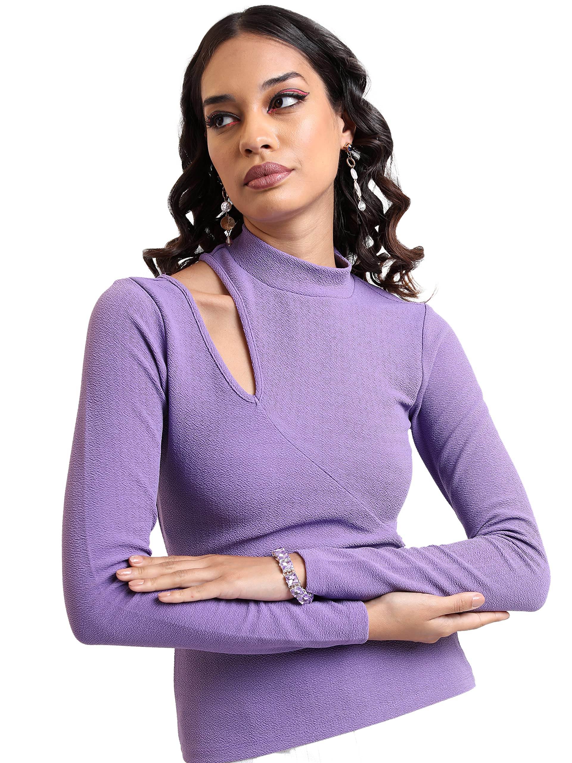 Ketch WomenS Regular Fit Dress Shirt (Khtp000193_Purple