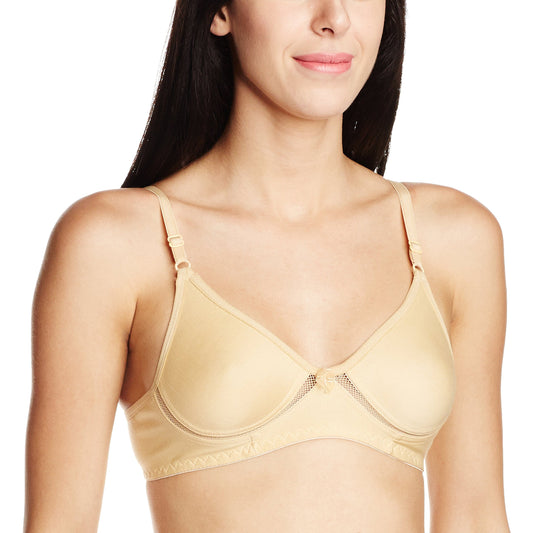 Clovia Womens Cotton Full-Coverage Bra (Br0244P24-40B_Beige 32C)