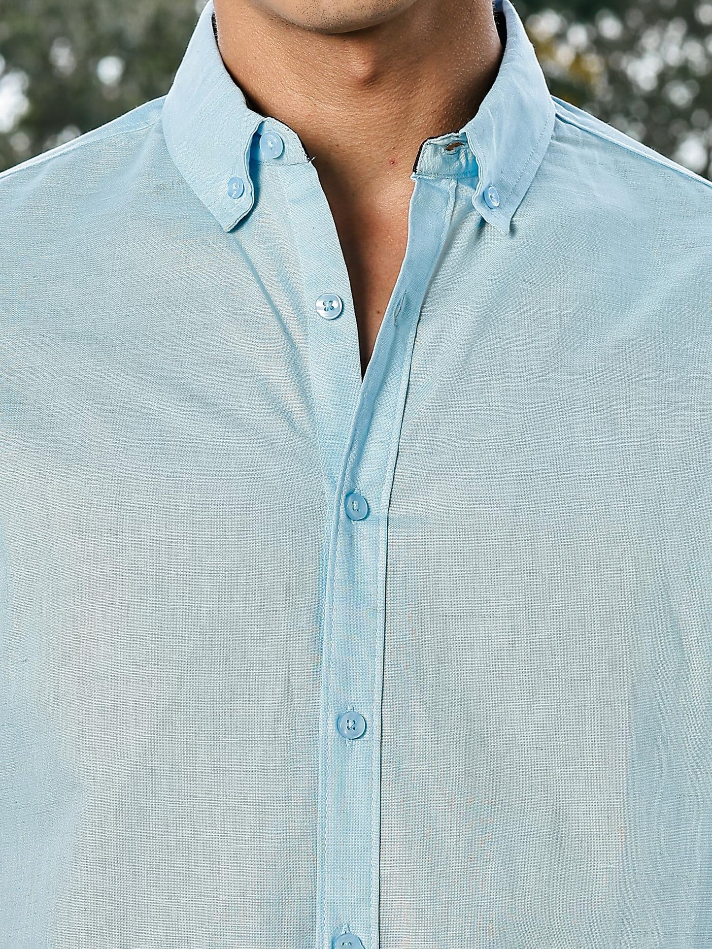 Thomas Scott Mens | Linen Blend | Solid | Button Down Collar | Premium Cotton Linen Blend | Full Sleeve | Casual Shirt for Men