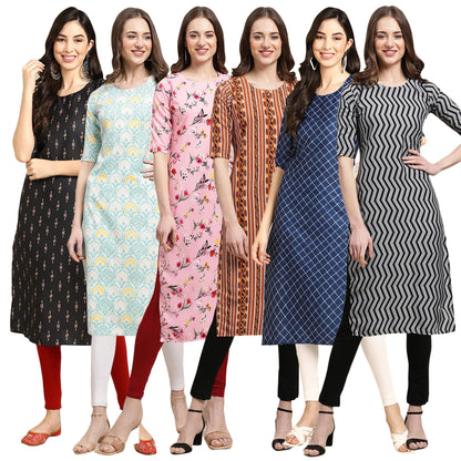 Pinkmint Crepe Printed Kurti For Womens College Wear Kurti For Women
