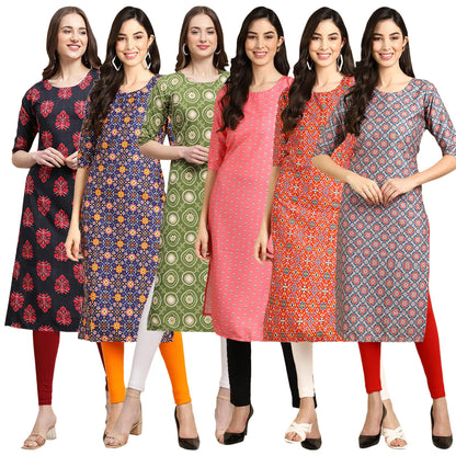 Pinkmint WomenS Crepe Solid Regular Kurti (Ks01_Multicolor3