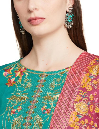Aurelia Women Viscose Kurta Palazzo With Dupatta Set