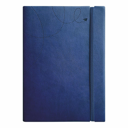 Anupam A5 Flxy Notebook | 192 Pages | College Ruled Notebook | 80 Gsm Paper | Leather Textured Pu With Timeless Paper Plane Impr
