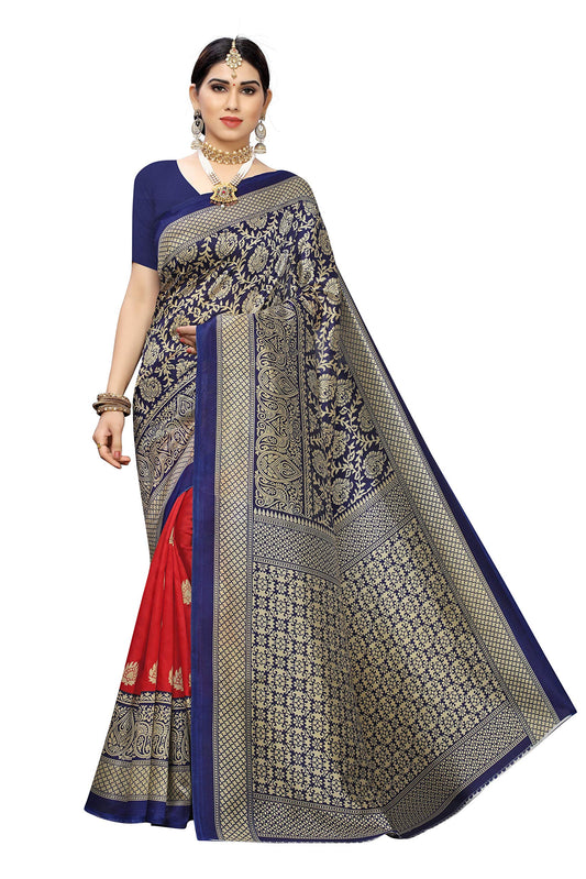 Yashika Women's Plain Weave Art Silk Saree With Blouse Piece (Sdpl-Metro)