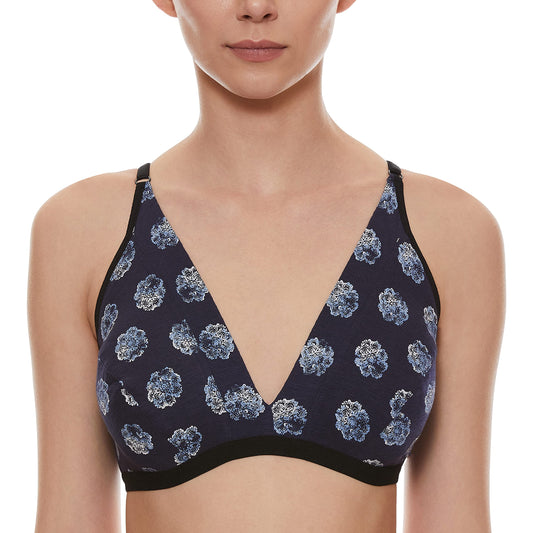 Clovia Womens Cotton Half Cup Bra (BR1595Y0836C_Blue_36C)