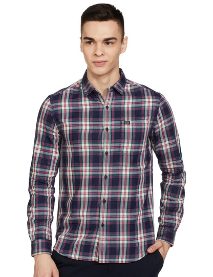 The Indian Garage Co Men Multicolor Checkered Slim Fit Casual Shirt