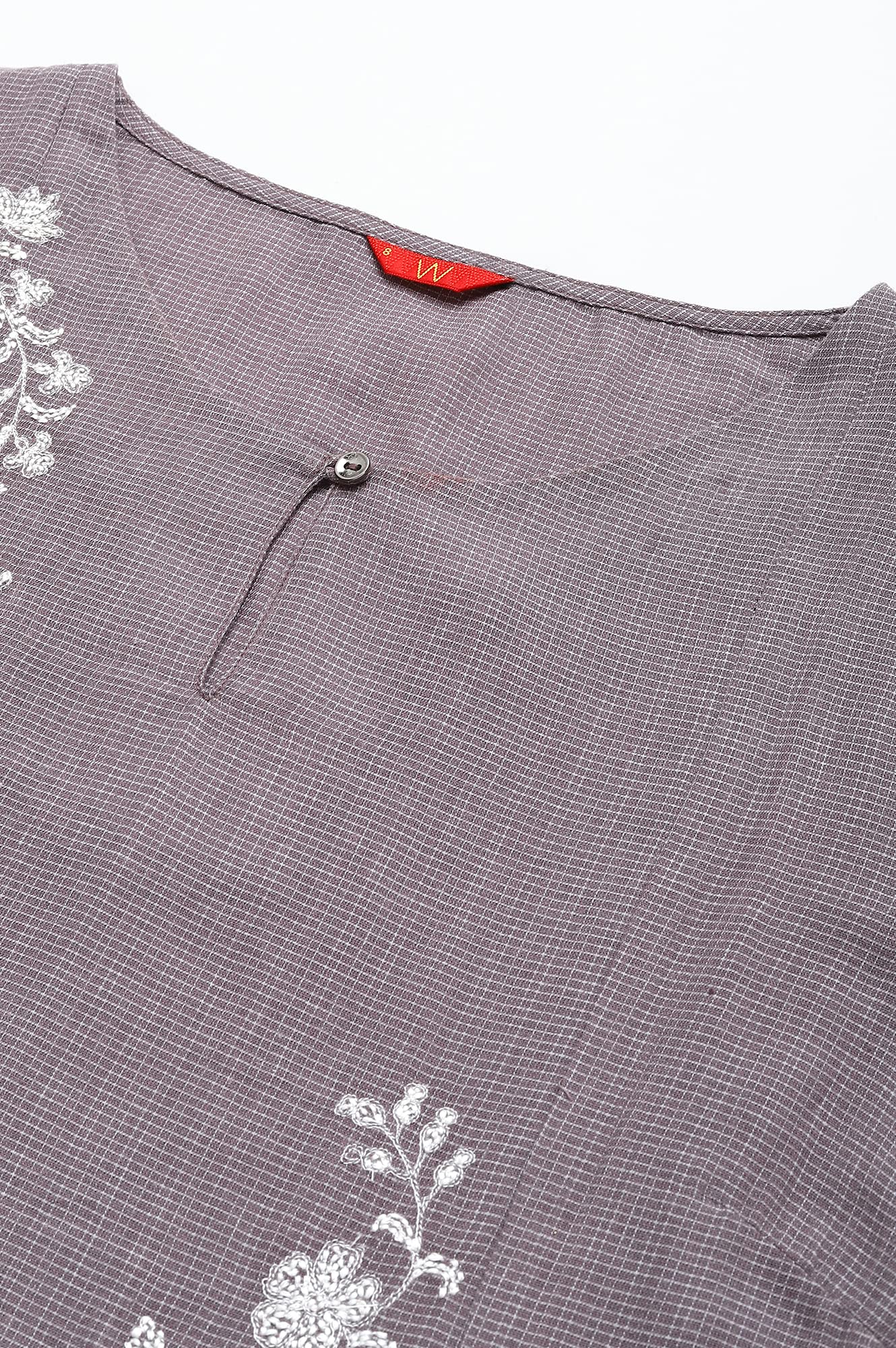 W for Woman Cotton Women Dusk Embroidered Regular Kurta