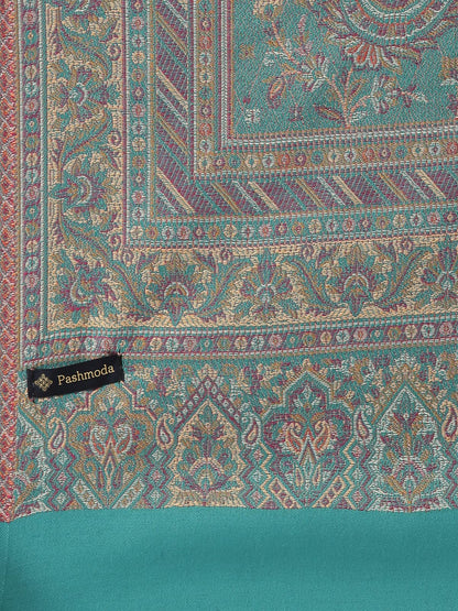 Pashmoda Women Noor Kashmiri Royal Paisley Design Jamawar Shawl (Size: 101 X 203 Cms)