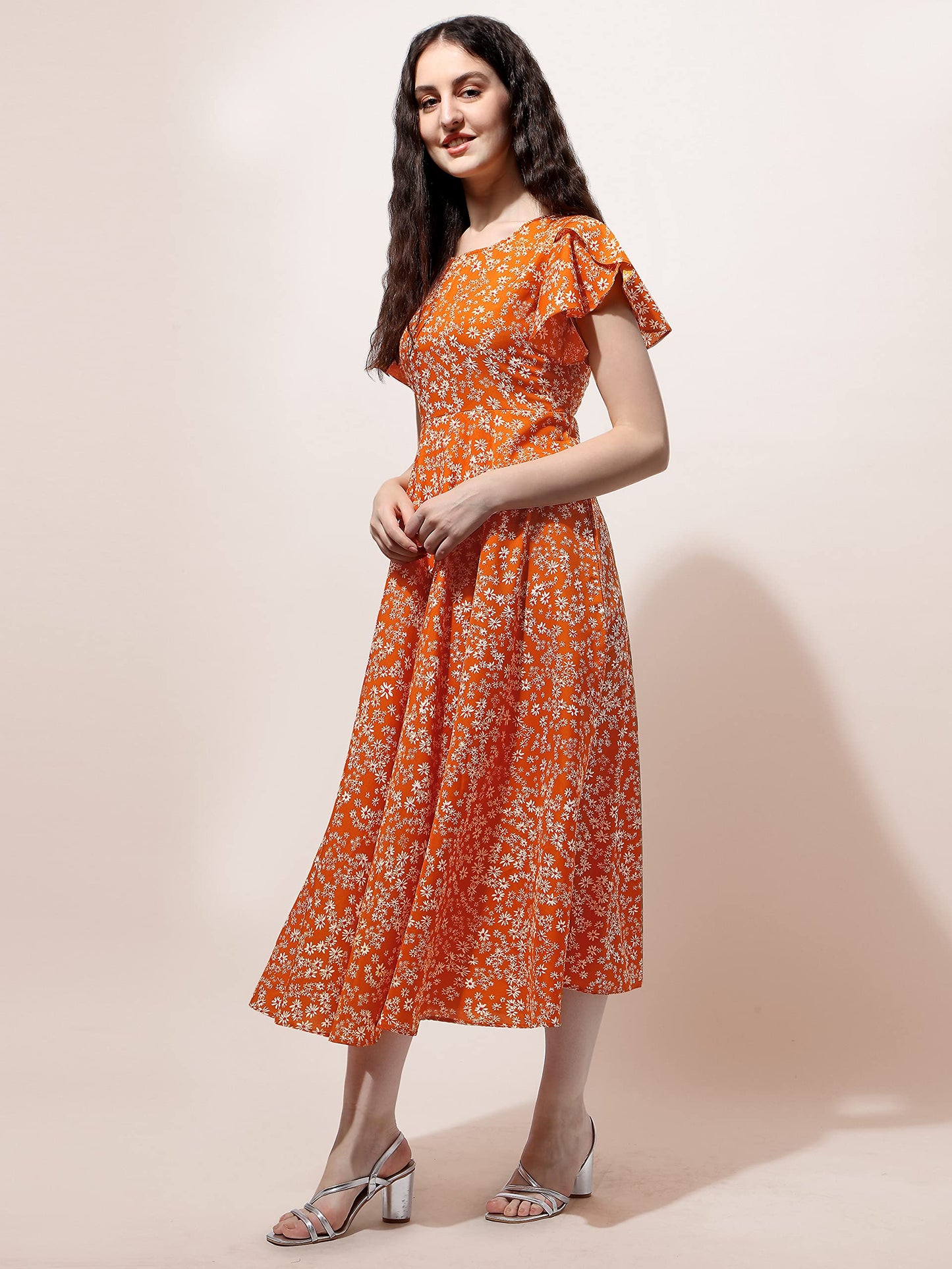 Oomph! Dress For Women Stylish | One Piece For Women Long | Trendy Long One Piece Summer Outfit | Lightweight Flared Maxi Dress