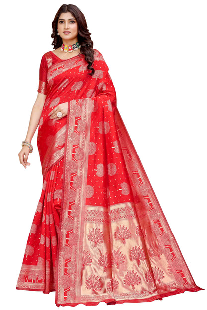 Shasmi Womens Banarasi Saree Pure Kanjivaram Silk Saree Soft new ladies 2025 Design Wear Pattu Sarees Latest Party Sari collect