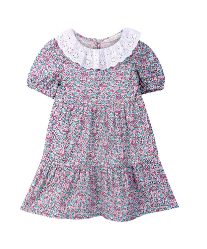 DITSY PRINT COLLAR DRESS MULTI