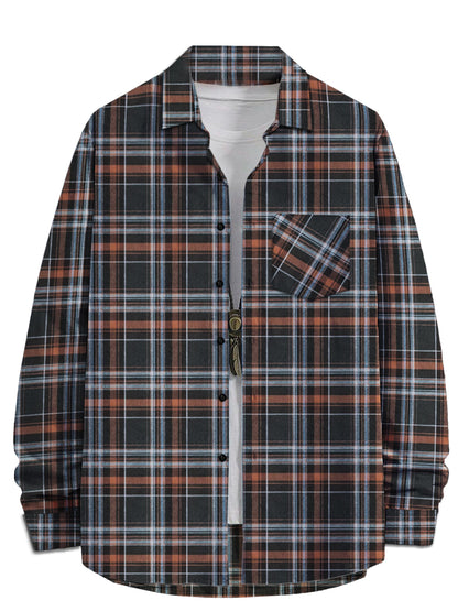 Noble Monk MenS Regular Long Sleeve Cotton Check Shirt | Casual Shirt With Spread Collar
