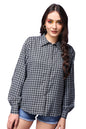 POPWINGS Casual Checks Print Shirt for Women | Cotton Full-Sleeves Women Shirt | Summer Shirt for Women | Stylish Shirt for Wome
