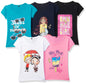 T2F Girls Cotton Regular Fit T-Shirt(Pack of 5)