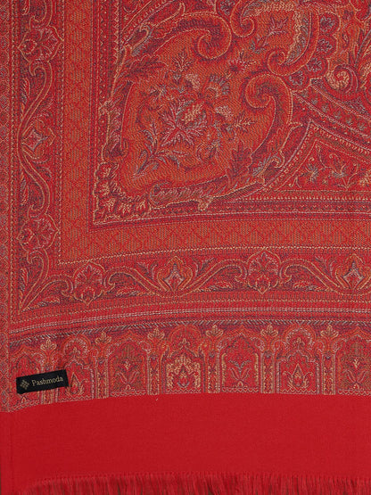 Pashmoda Women Antique Jamawar Shawl (Size: 101 X 203 CM)