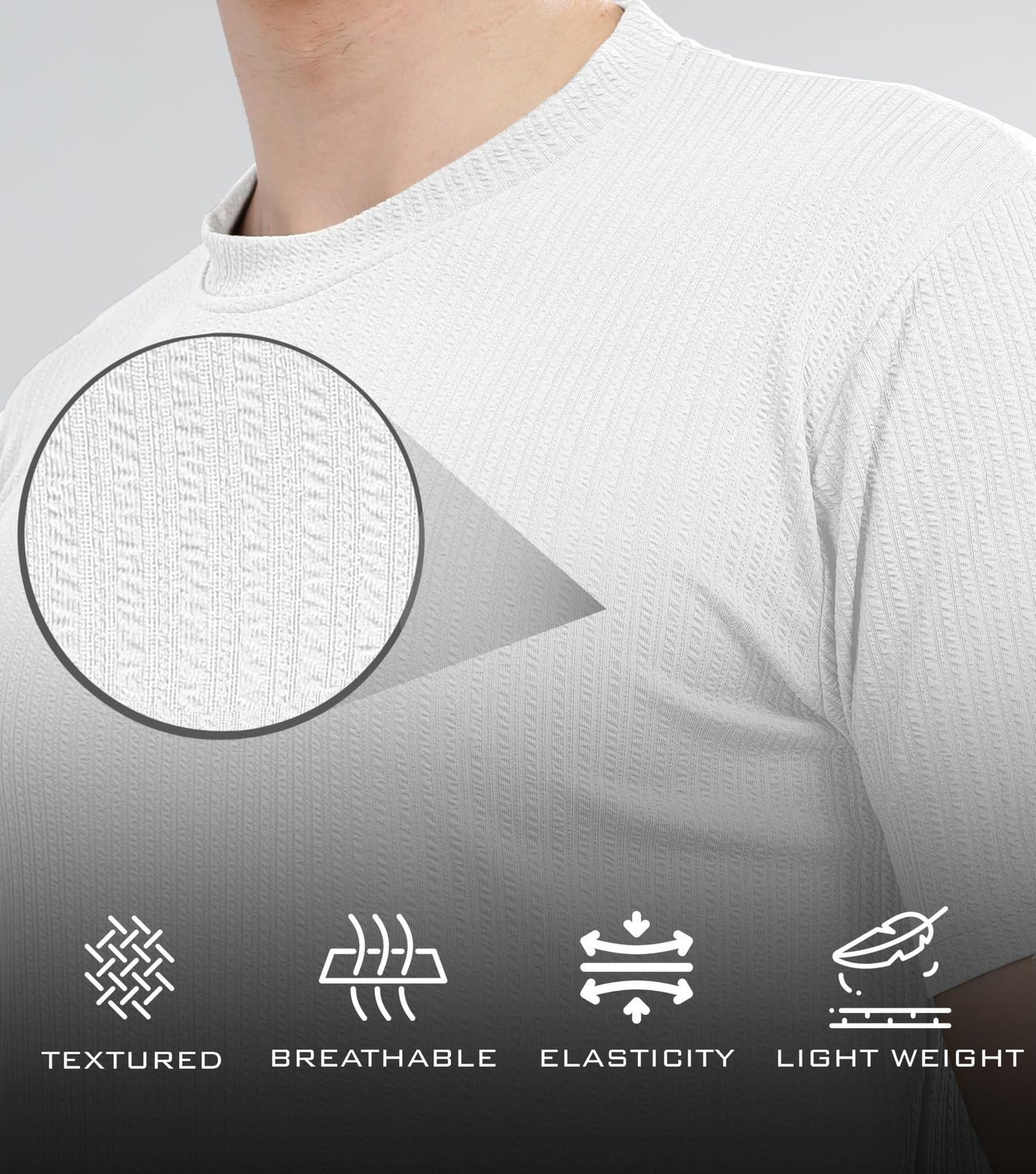 SHODOX Mens Polycotton Solid Round Neck Regular Fit Tshirt (Pack of 1) White