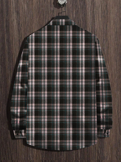 Noble Monk MenS Regular Long Sleeve Cotton Check Shirt | Casual Shirt With Spread Collar