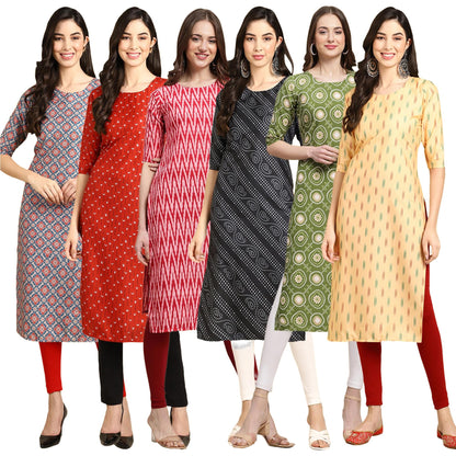 Pinkmint WomenS Crepe Solid Regular Kurti (Ks01_Multicolor7