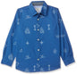 Pepe Jeans BoyS Printed Regular Fit Shirt (Pb302015_Blue 16)