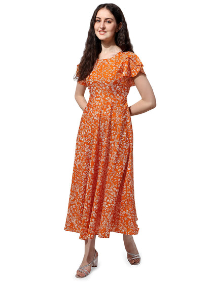 Oomph! Dress For Women Stylish | One Piece For Women Long | Trendy Long One Piece Summer Outfit | Lightweight Flared Maxi Dress