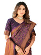 Glory Sarees WomenS Pure Kanjivaram Soft Banarasi Original Satin Silk Saree Elegantly Crafted Graceful Wedding Design With Blou