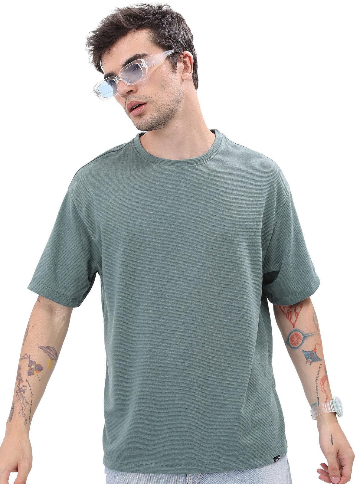 Ketch MenS Oversized Fit T-Shirt (Khts000532_Green