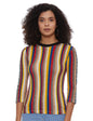 Pepe Jeans WomenS Striped Regular Fit T-Shirt (Pl504390_Mustard Medium)