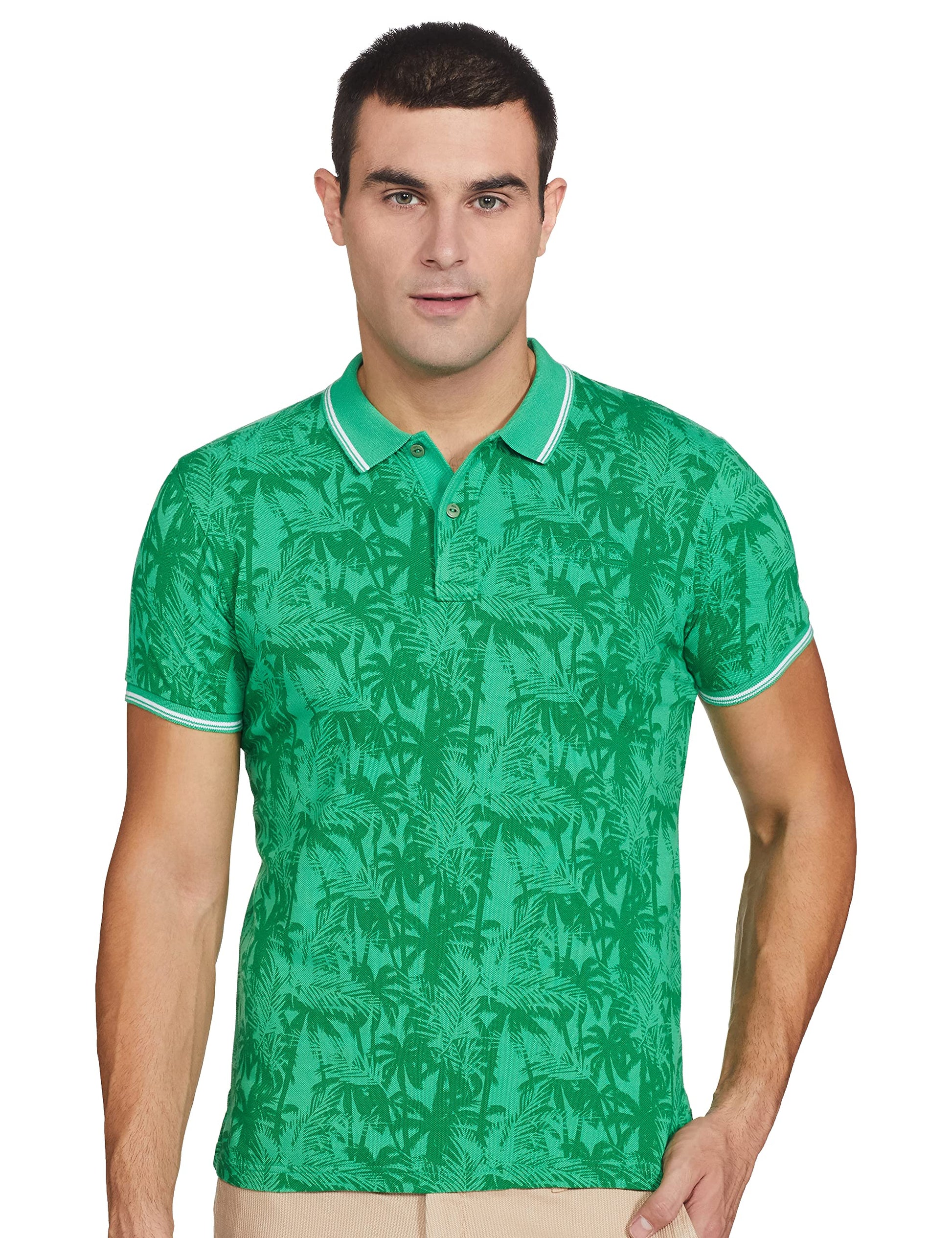 Pepe Jeans MenS Letter Print Regular T-Shirt (Pm541503_Green_Xxl)