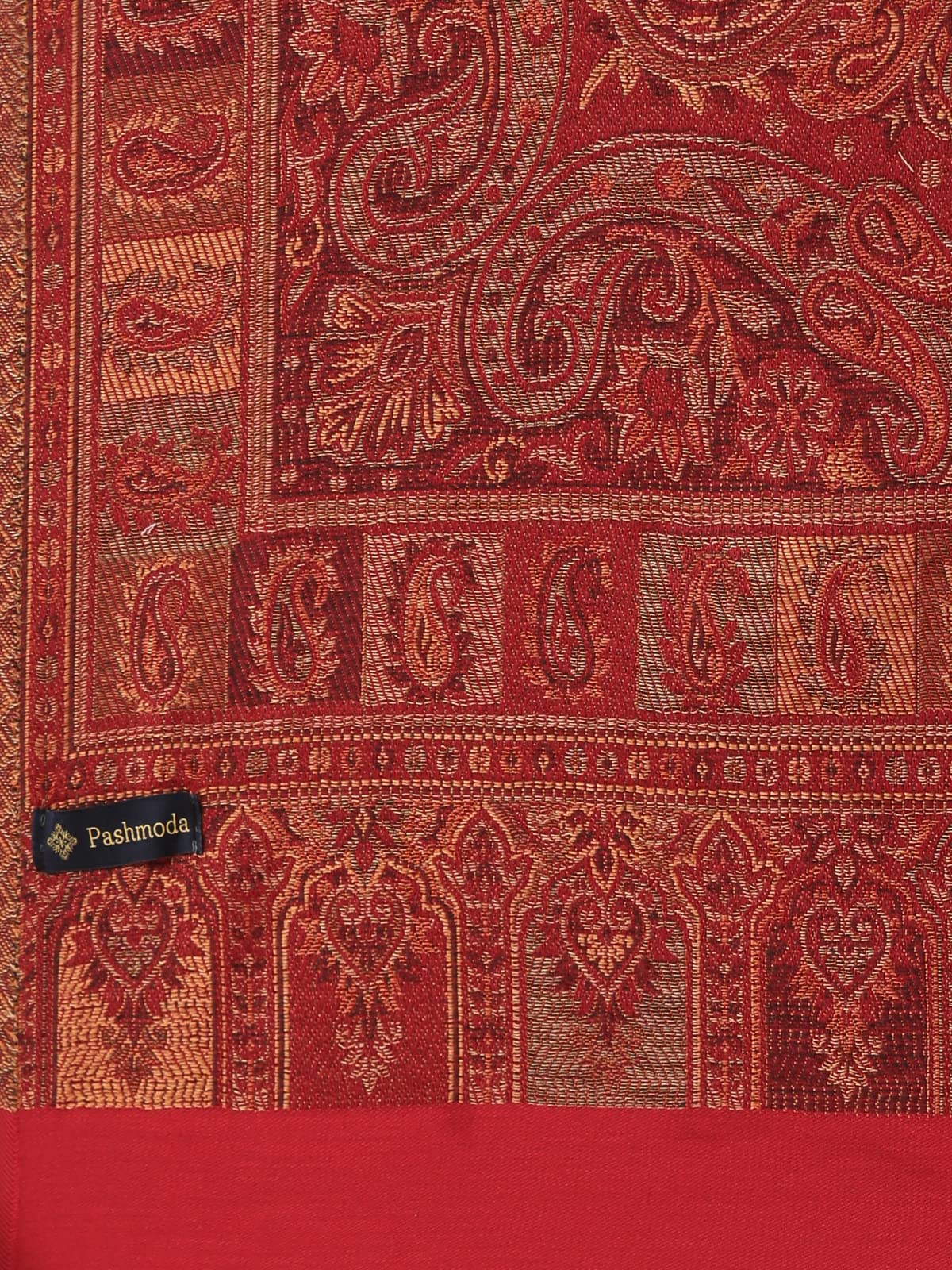 Pashmoda Women Dil-kash Kashmiri Royal Paisley Design Jamawar Shawl (Size: 101 X 203 Cms)