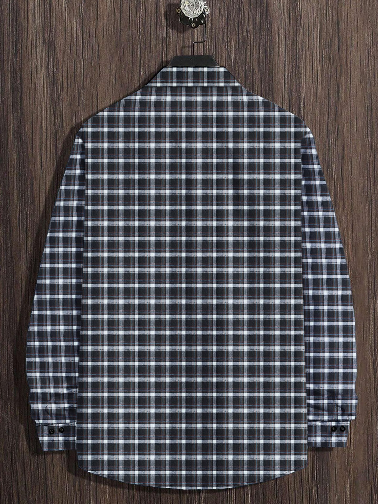 Noble Monk MenS Regular Long Sleeve Cotton Check Shirt | Casual Shirt With Spread Collar