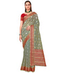 Glory Sarees WomenS Banarasi Organza Silk Saree With Blouse Piece (Amrutam101_Grey)