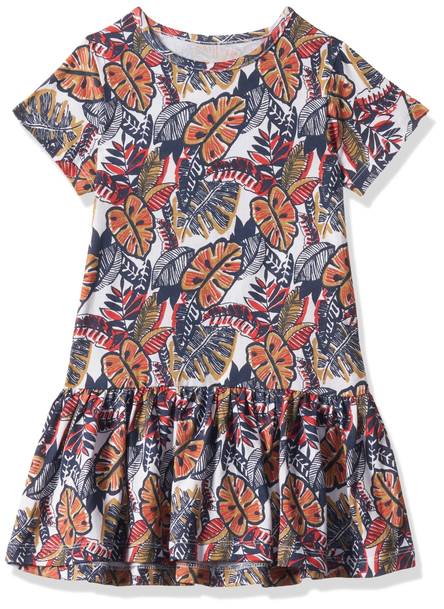 T2F Girls Cotton A-Line Knee-Length Casual Dress