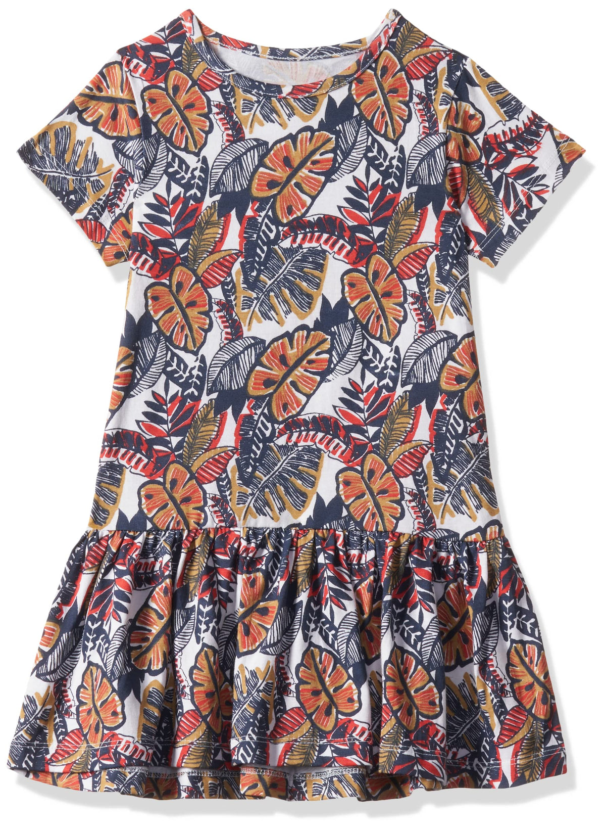 T2F Girls Cotton A-Line Knee-Length Casual Dress