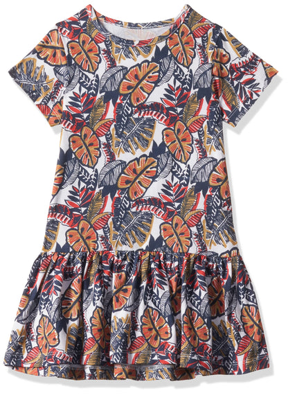 T2F Girls Cotton A-Line Knee-Length Casual Dress