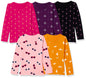 T2F Girls Cotton Printed Regular Fit Full Sleeve T-Shirt(Pack of 5)