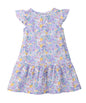 FLORAL PRINT FRILL DRESS MULTI - COL