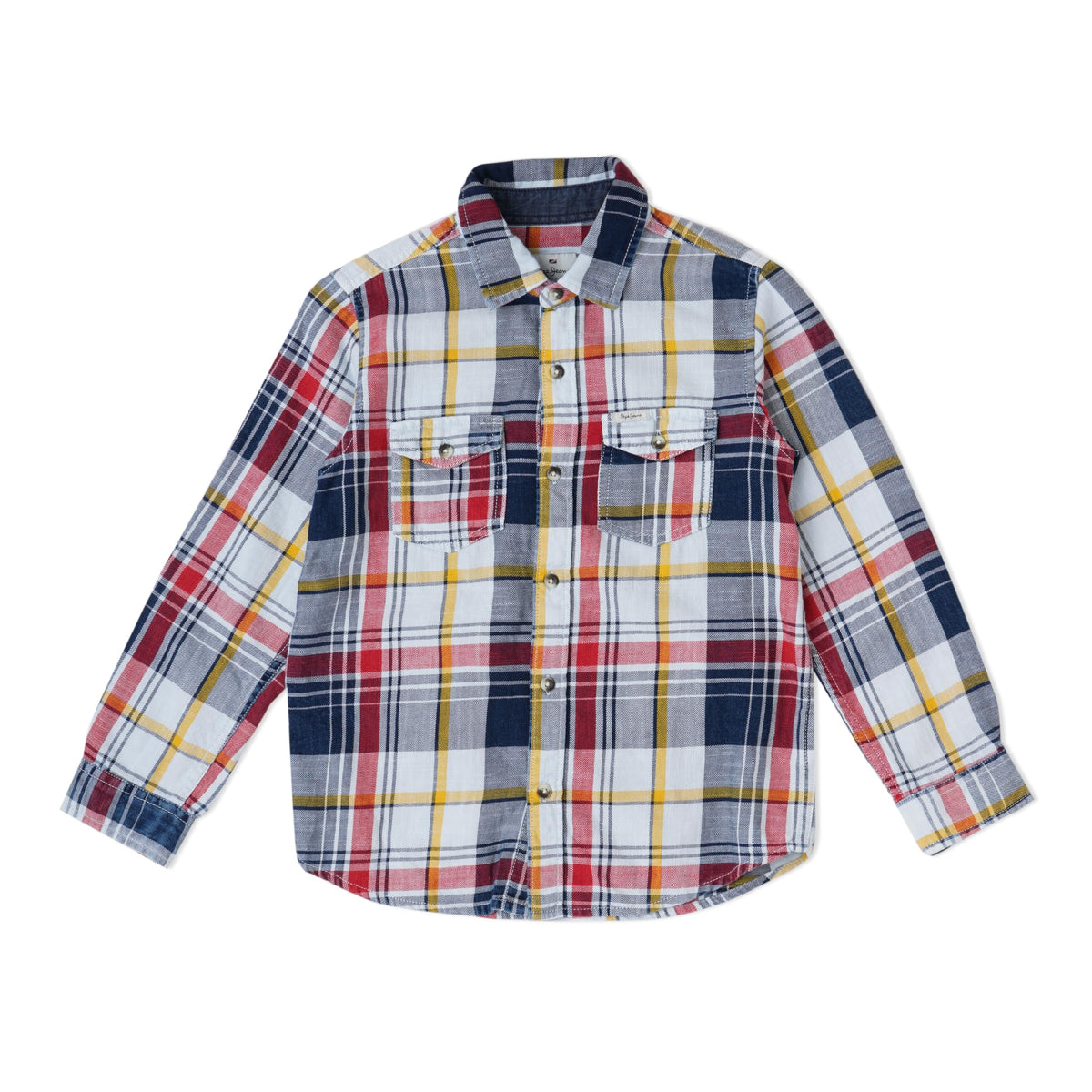 Pepe Jeans BoyS Cotton Regular Fit Checked Shirts Red, 12-13 Years