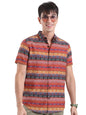 Ketch MenS Slim Fit Shirt (Khsh001314_Rust