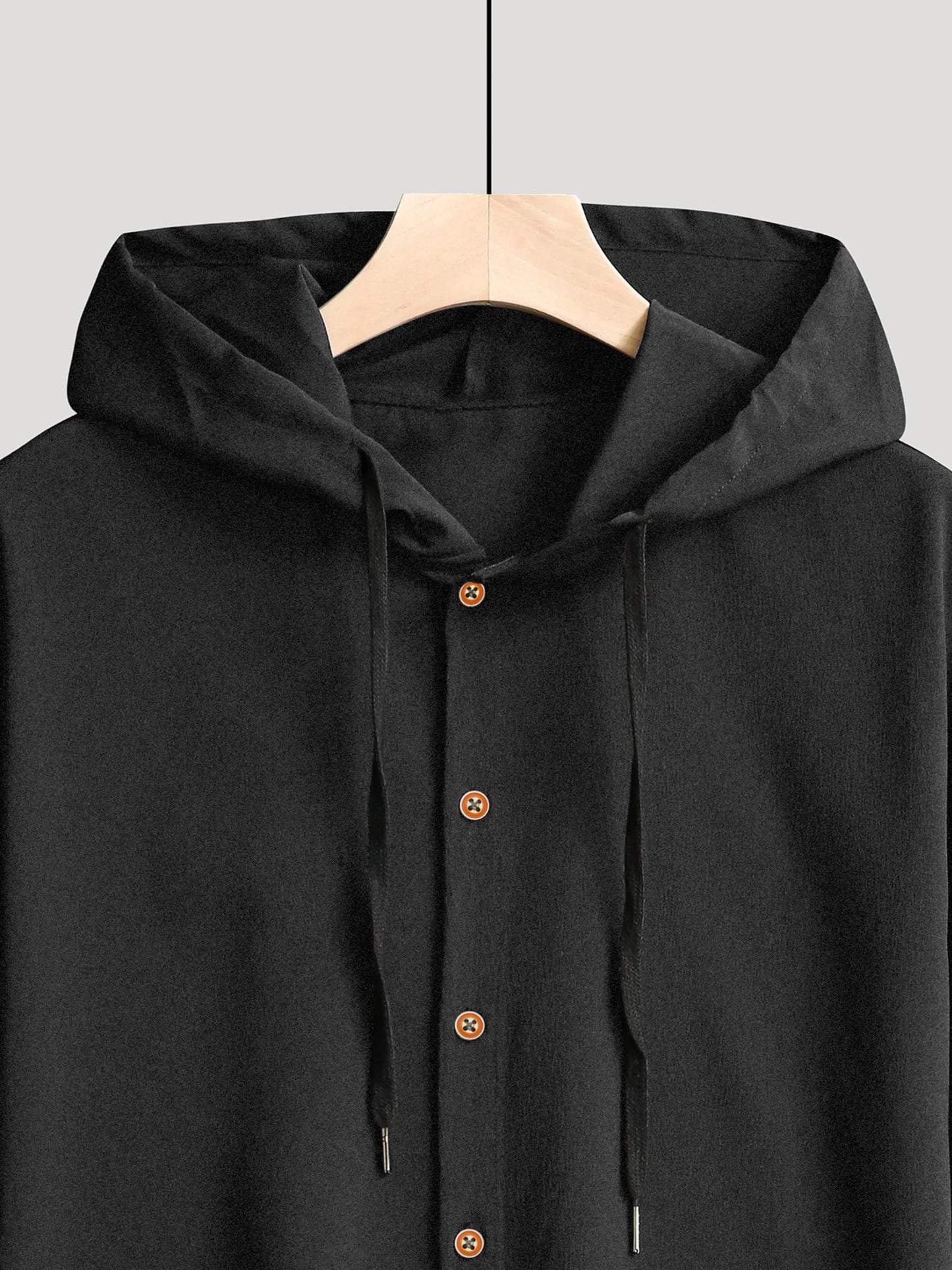 Noble Monk MenS Solid Regular Fit Shirt | Full Sleeves Hooded Shirt For Men