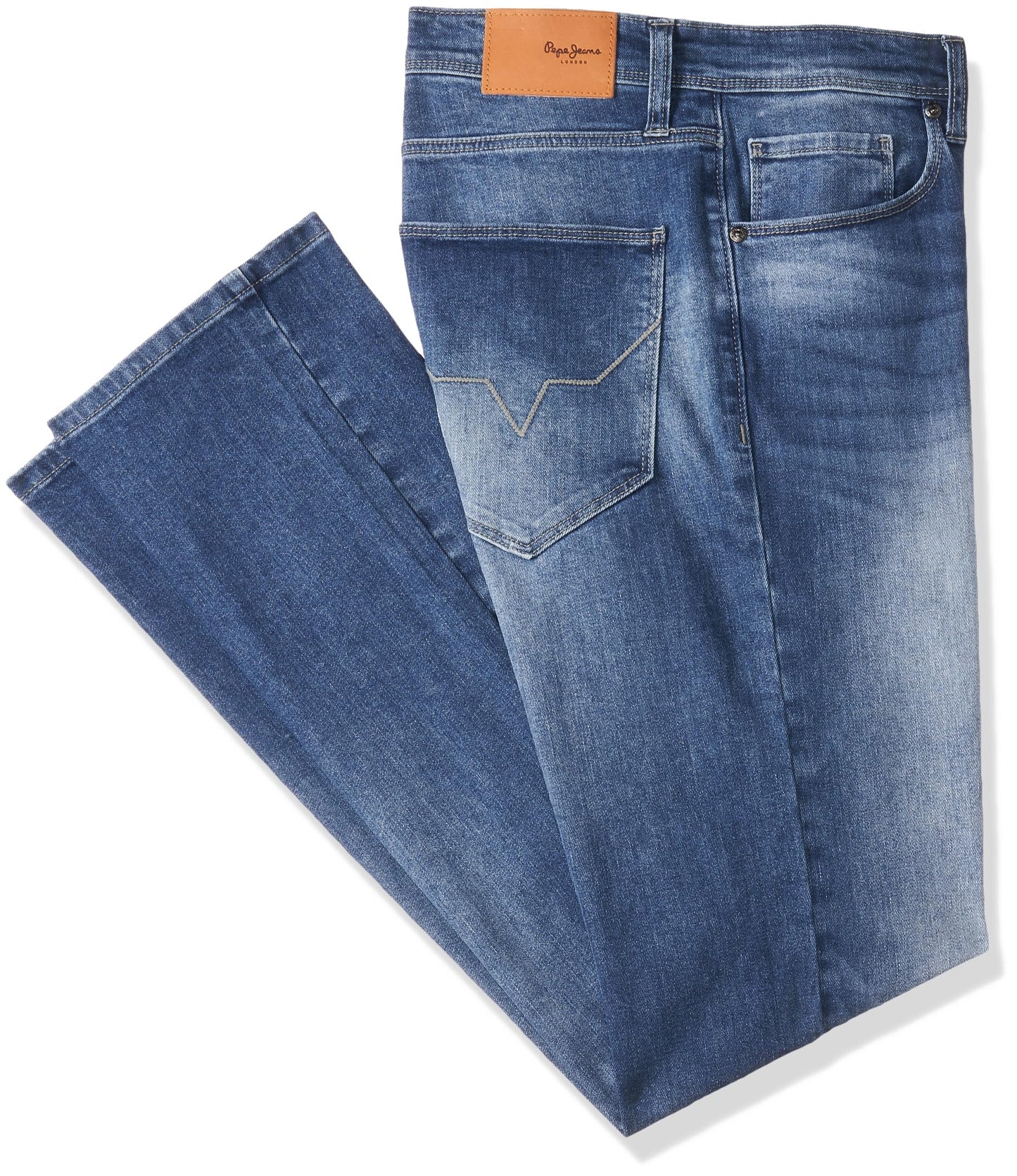 Pepe Jeans Men Mid Rise Slim Jeans (Pm207159G173_Kla-Blu_Blue, 38)