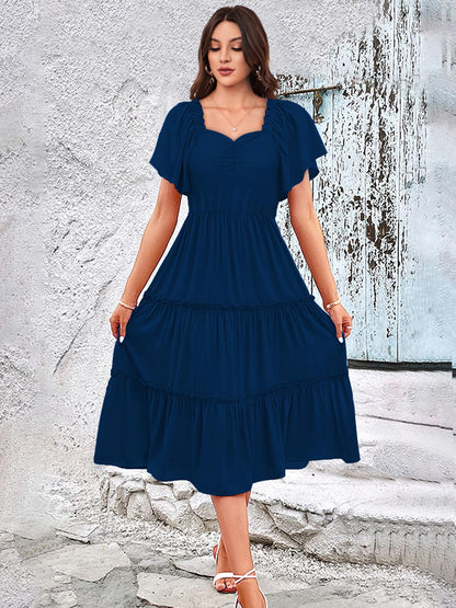 Toochki Dress For Women | Dresses For Women | Women Dress | Teal Blue Dress For Women | Midi Dress For Women | One Piece Dress F