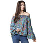 Oomph! Off Shoulder Tops for Women, Blue - mt239