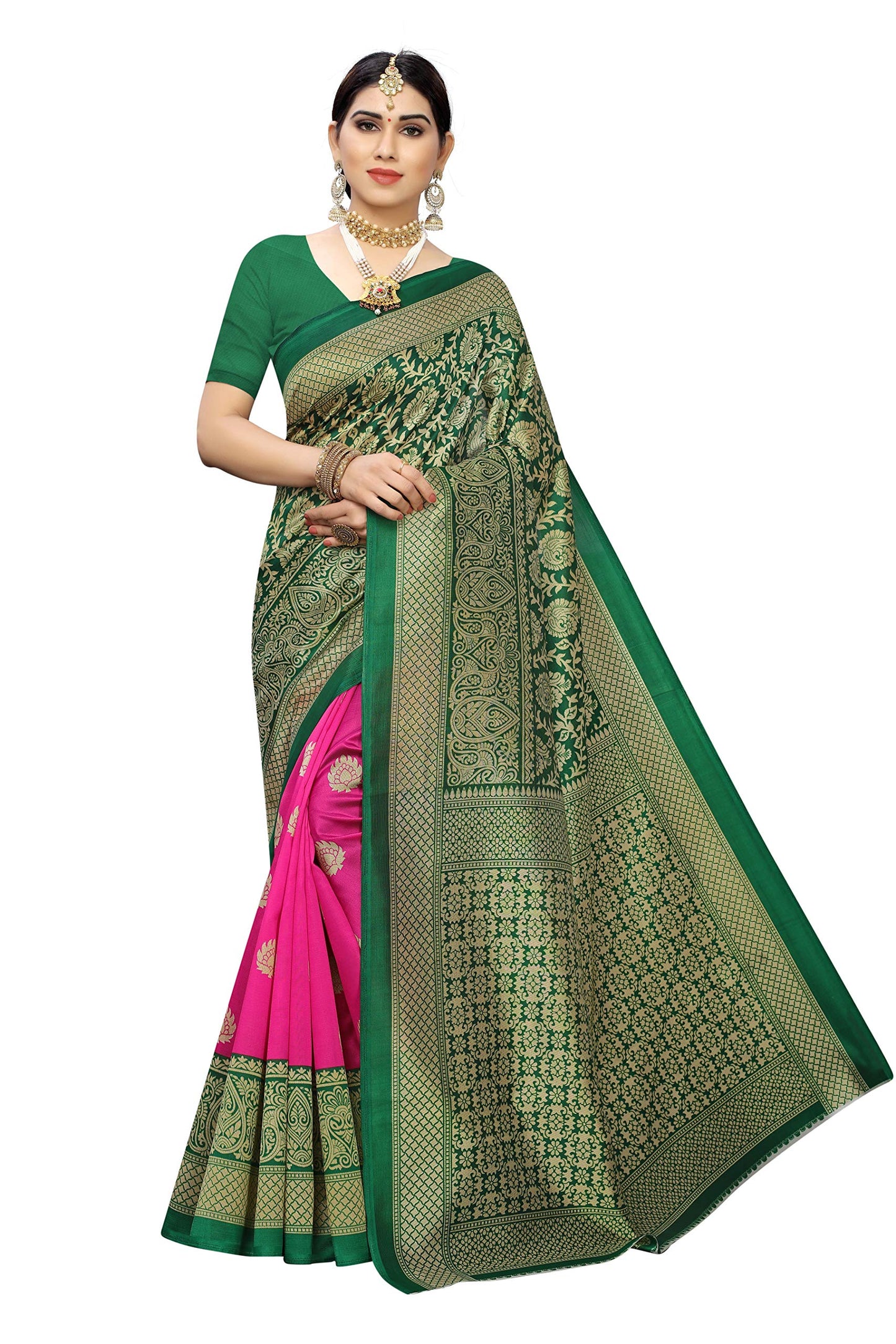 Yashika Women's Plain Weave Art Silk Saree With Blouse Piece (Sdpl-Metro)