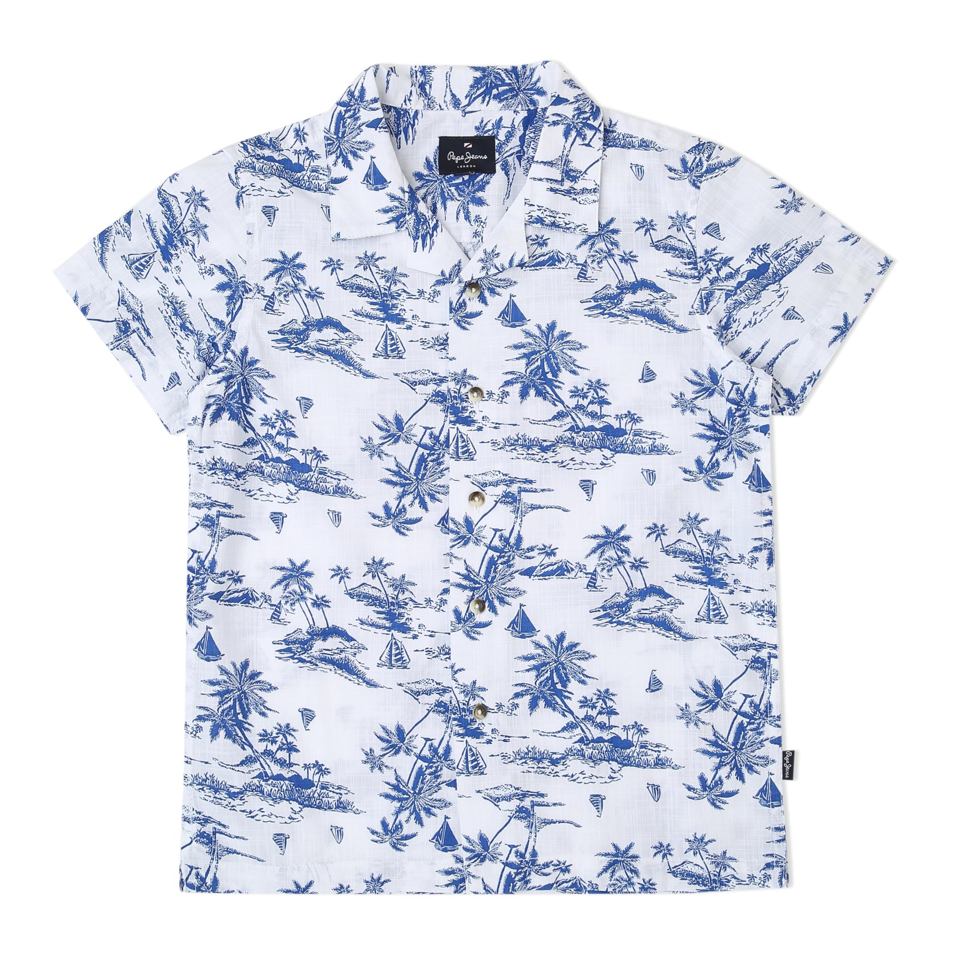 Pepe Jeans BoyS Regular Fit Shirt (Pb30240180012_White