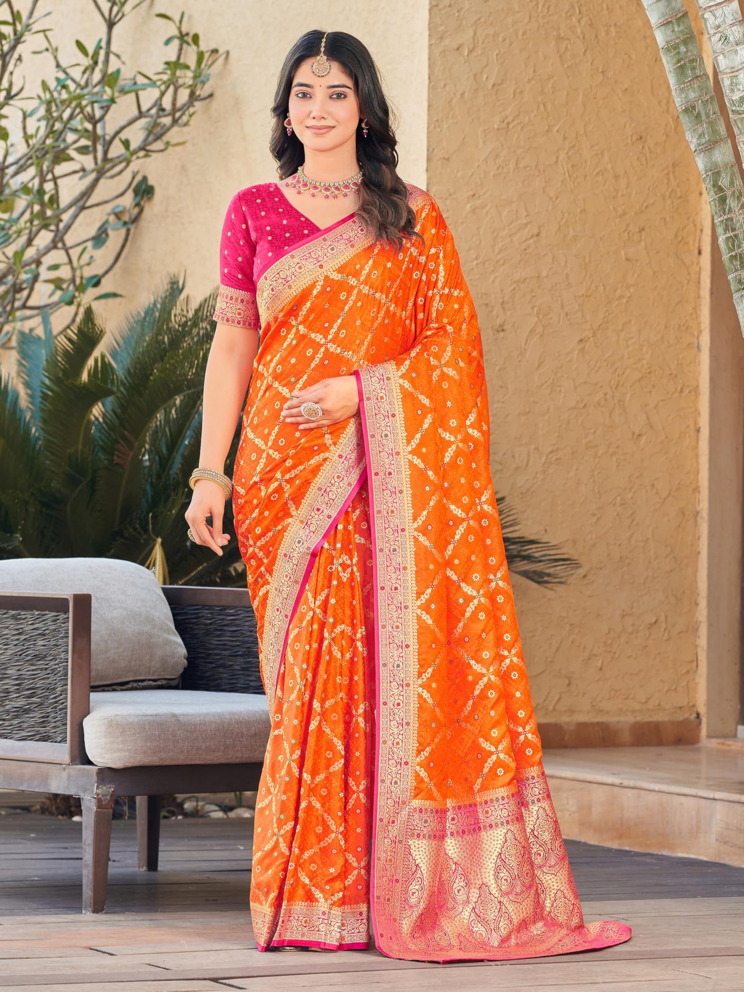 Glory Sarees WomenS Pure Kanjivaram Soft Banarasi Original Satin Silk Woven Hand Dyed Wedding Saree With Blouse Piece (Satin Sil