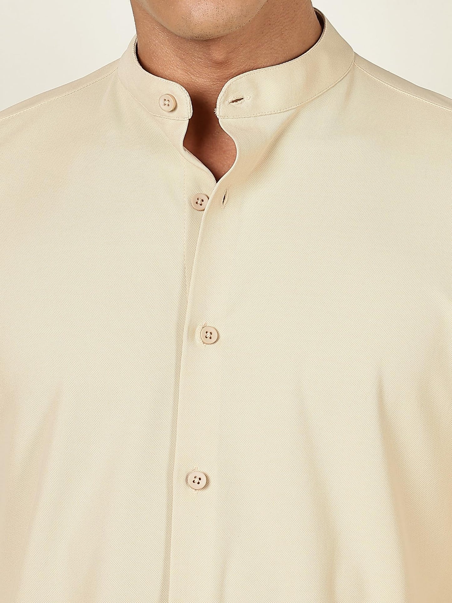 Thomas Scott Mens | Premium | Mandarin Collar | Slim Fit | Long Sleeves | 4 Way Stretch | Coolmax | Knitted | Casual | Shirts f