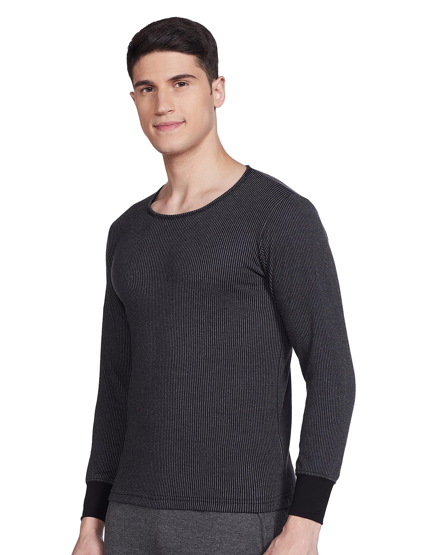 Rupa Jon Winter Thermal Top for Men in Cotton Blend |Round Neck Inner Thermal Wear | Full Sleeves and Snug Fit | Premium Thermal