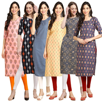 Pinkmint WomenS Crepe Solid Regular Kurti (Ks01_Multicolor5