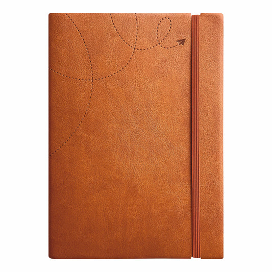 Anupam A5 Flxy Notebook | 192 Pages | College Ruled Notebook | 80 Gsm Paper | Leather Textured Pu With Timeless Paper Plane Impr