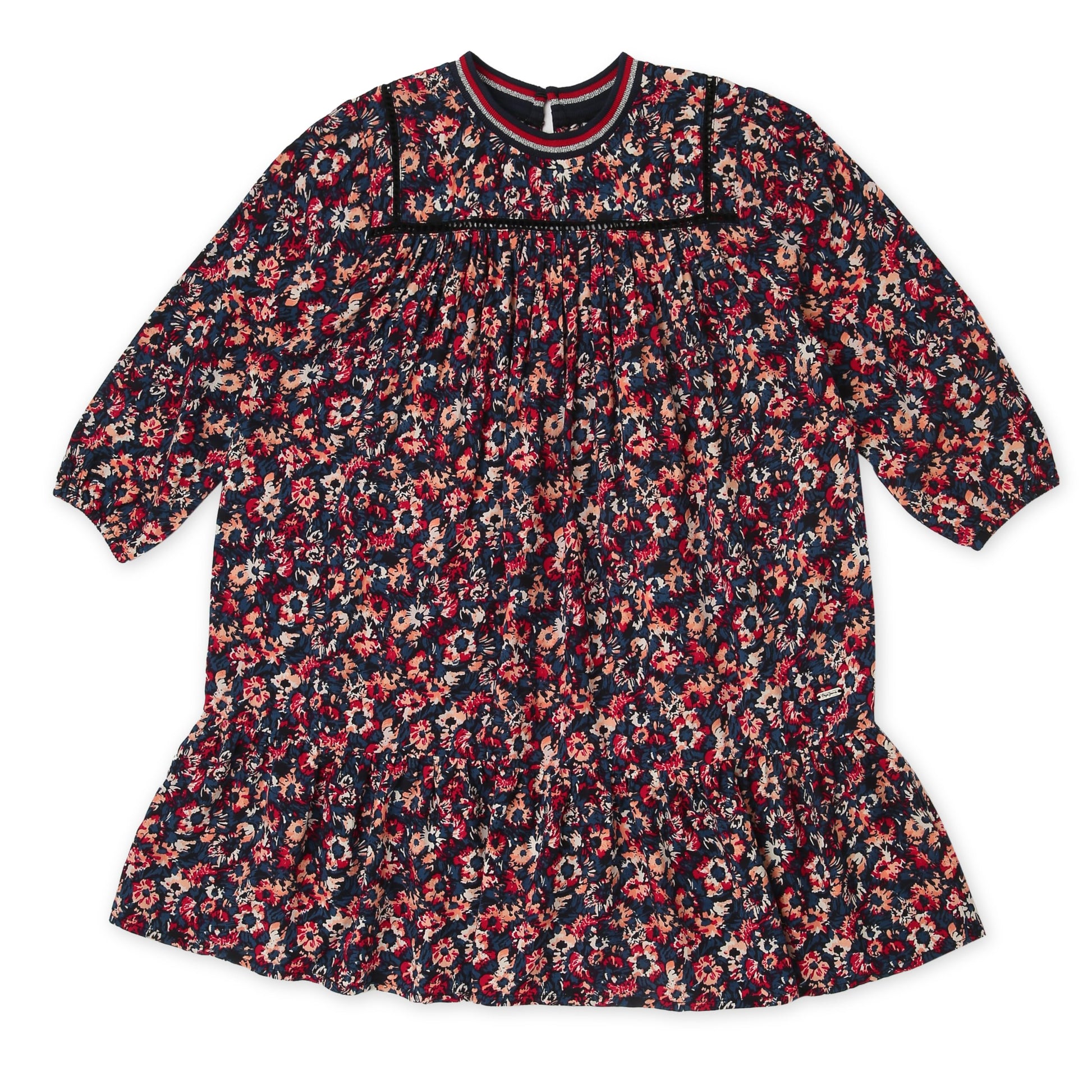 Pepe Jeans GirlS Knee Length Casual Dress Red 6-7 Years